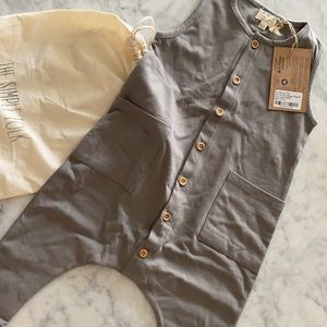 The Simple Folk Free-Range Playsuit, Gray, 12-18mo